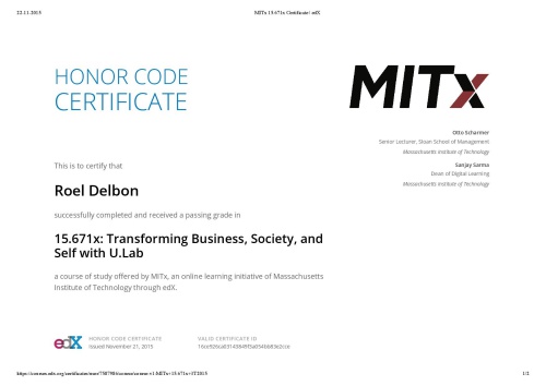 MITx Certificate-page web